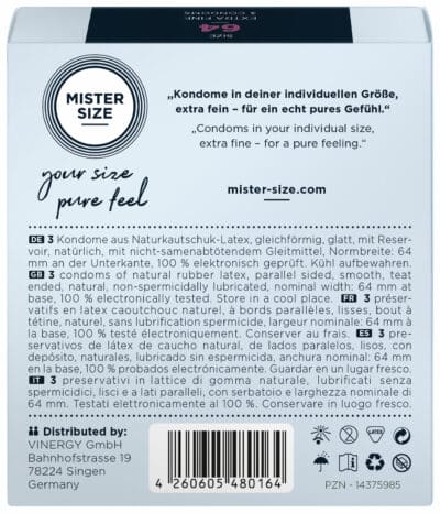 MISTER SIZE 64 - XXL (3 Kondome)