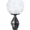 Icon Brands Glass Bunny Tail Butt Plug - Large - Black