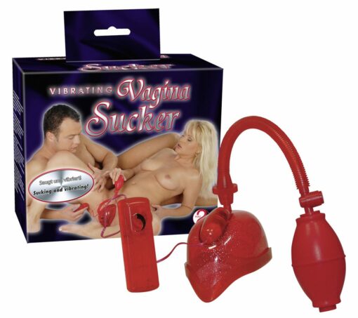 Vibrating Vagina Sucker red- Vaginapumpe