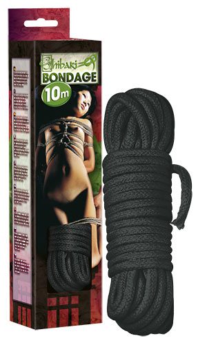 Bondage-Seil schwarz (10 Meter)