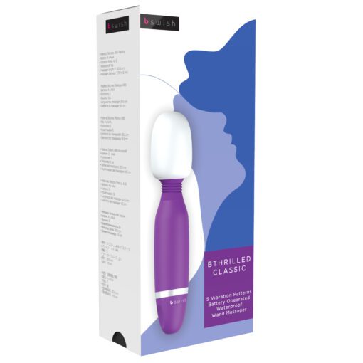 B Swish - bthrilled Classic Wand Vibrator Purple