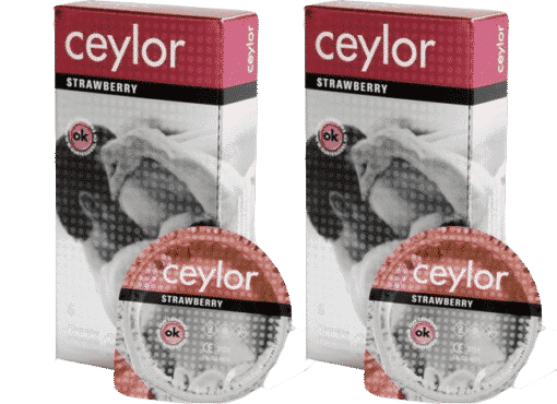 products ceylor strawberry 12kondome