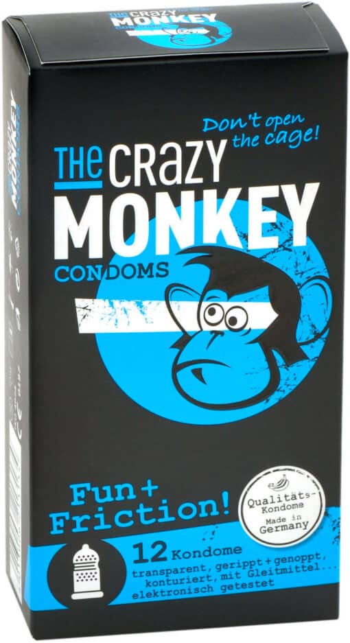 Crazy Monkey Condoms Fun + Friction (12er Packung)