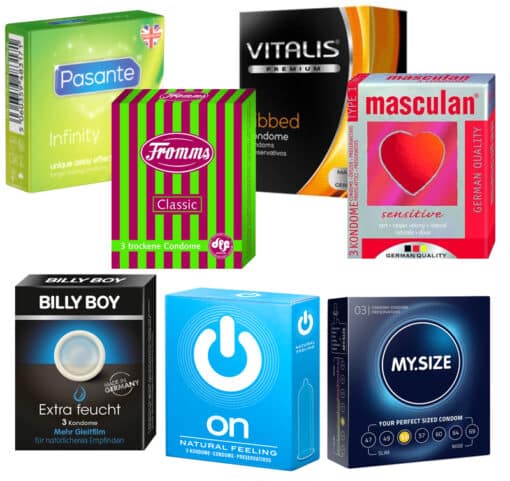 Günstige Kondome im Probierset (21 Kondome)