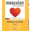 Masculan Type 3 gerippt und genoppt (3 Kondome)