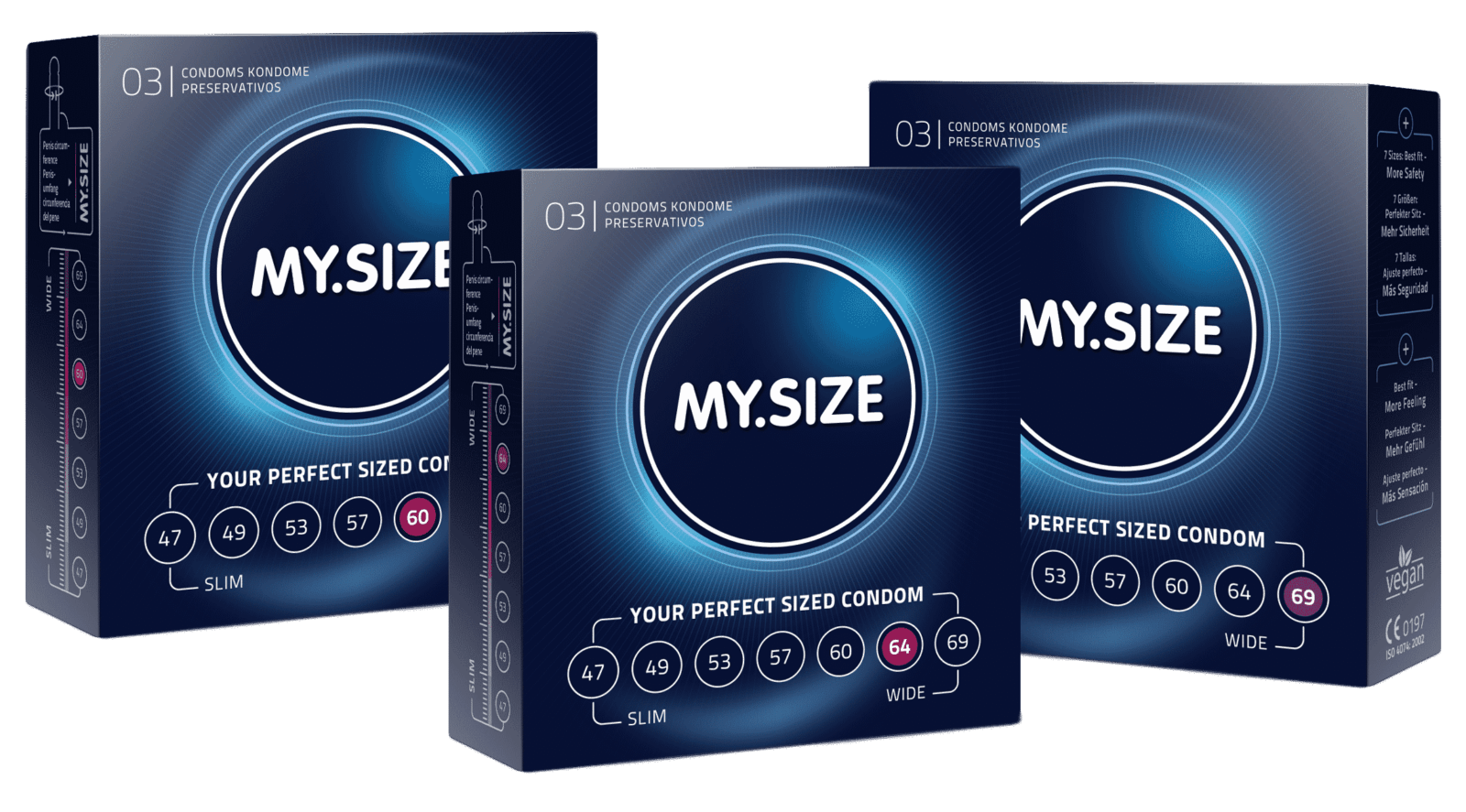 MY.SIZE Probierset 60-64-69 (3x3 Kondome)