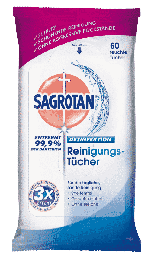 Sagrotan Hygiene-Reinigungs-Tücher (60er Packung)