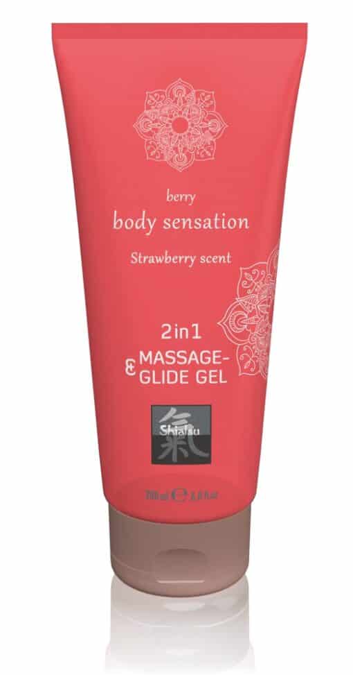 Shiatsu Massage & Glide Gel 2in1 Strawberry Scent (200ml)